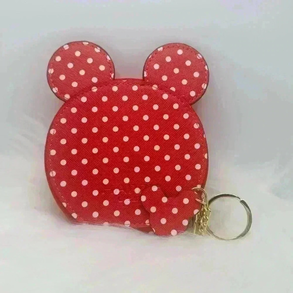 Red Polka Dot Coin/Card Purse, Mini Mouse Inspired - Picture 3 of 5